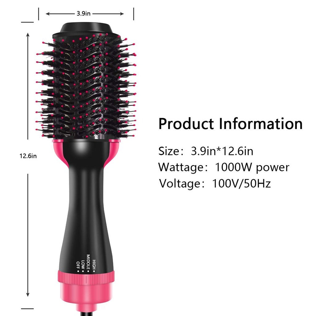 Hair Dryer Brush, Hot Air Brush One Step Hair Dryer and Styler & Volumizer 3 IN 1 Negative Ions Dryer Brush with Straigh