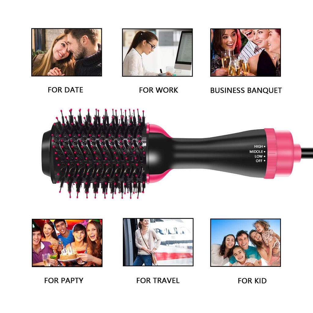 Hair Dryer Brush, Hot Air Brush One Step Hair Dryer and Styler & Volumizer 3 IN 1 Negative Ions Dryer Brush with Straigh