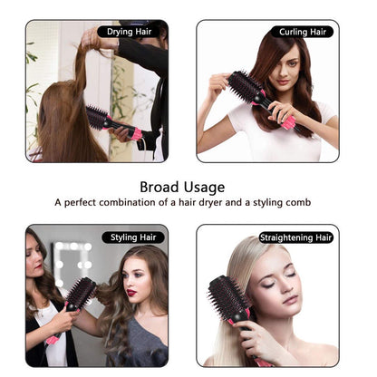 Hair Dryer Brush, Hot Air Brush One Step Hair Dryer and Styler & Volumizer 3 IN 1 Negative Ions Dryer Brush with Straigh