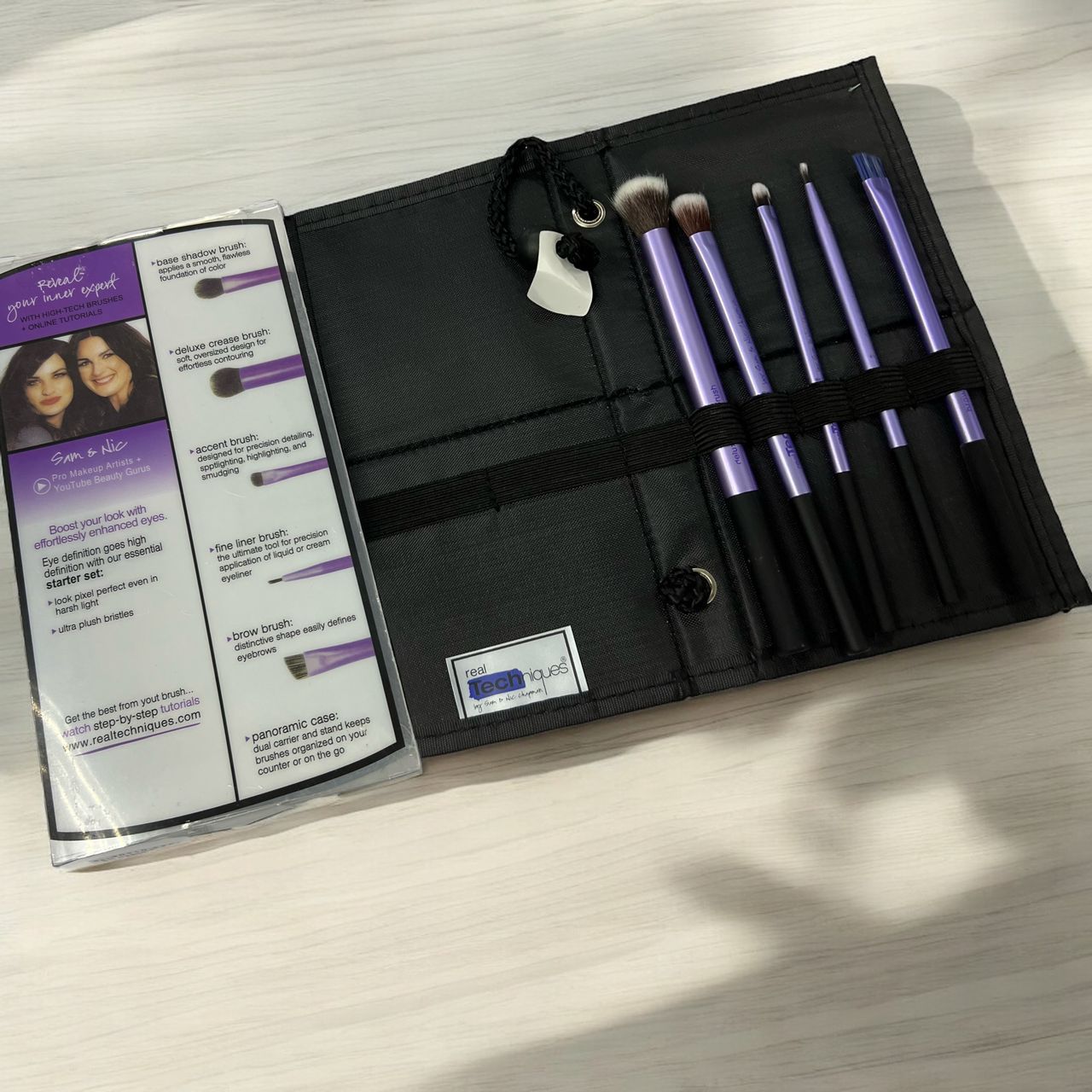 Real Techniques Brush Set Everyday Eye Essentials Makeup Brushes